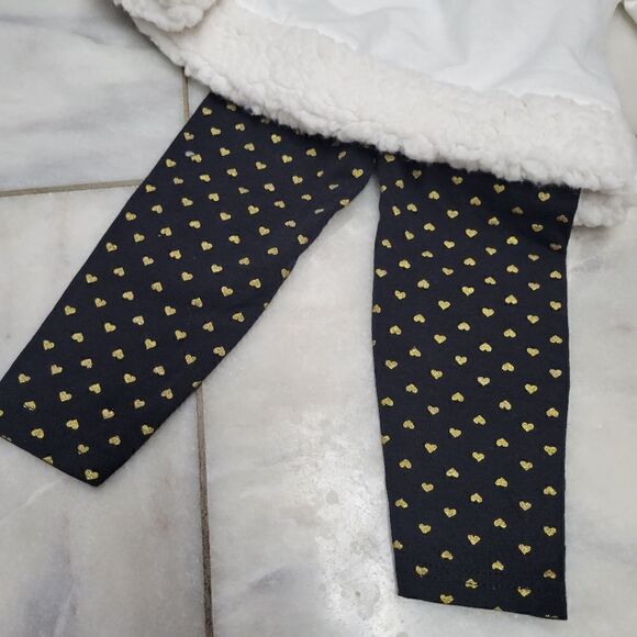 Baby Girls White Hoodie & Matching Heart Print Pants Set Size 12M NEW - Picture 6 of 10